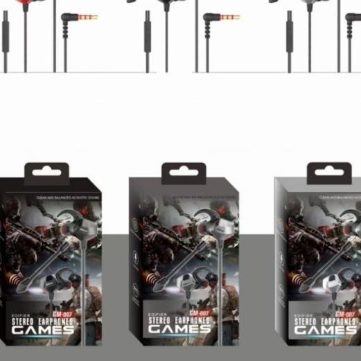 EARPHONE HANDSFREE HEADSET GAMING GM-007 GM 008 EDIFIER STEREO GAMES PUBG MOBILE GAMING