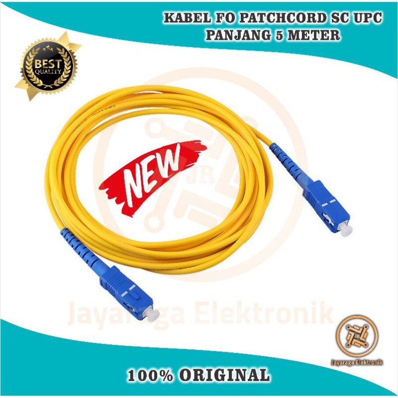 Kabel Patchcore FTTH Fiber Optik SC UPC to SC UPC Panjang 5 Meter ORIGINAL