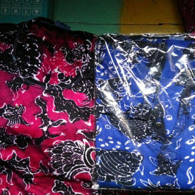 Gamis Batik Tuban Bahan Kaos Adem, Batik Cap