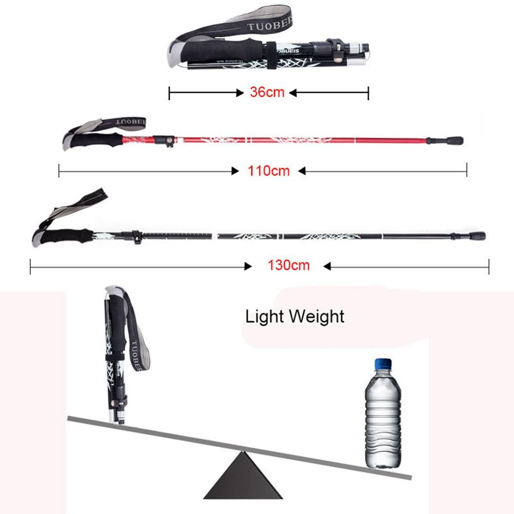 Pineapple Foldable Walking Sticks Tongkat Teleskopik Ultralight Aluminium Outdoor