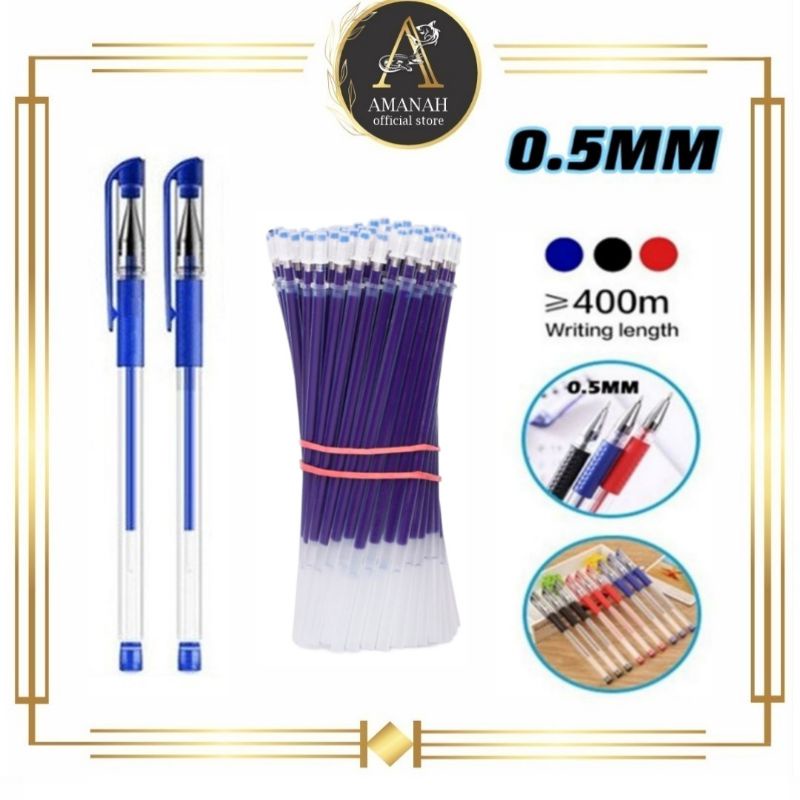

Pulpen Gel MINI 0.5MM / Bolpain Bolpen Alat Tulis Kantor Sekolah Warna BIRU Tinta Pen Pena Standart Hitam Merah Biru