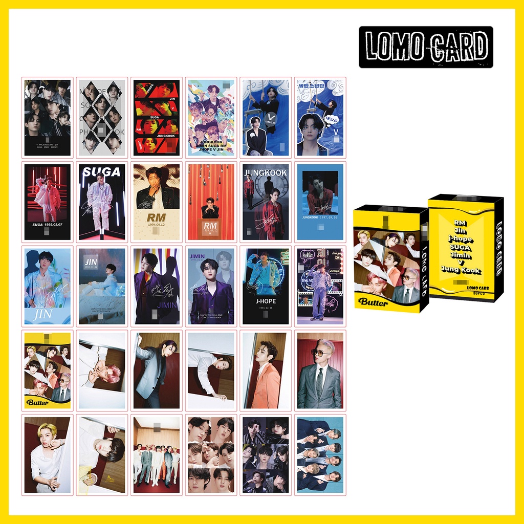 30Pcs / set Kartu Lomo Foto BTS 2021 Album Lomo V Jungkook