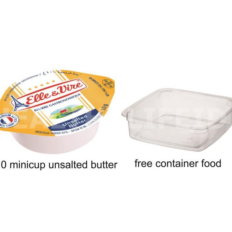 

cN4Code 10 Minicups Elle & Vire Unsalted Salted Butter UB H8E6 (rekomended)