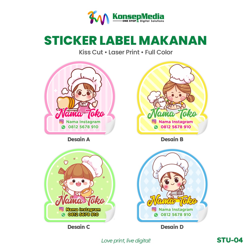 

Set Sticker Label Makanan | Stiker Toples Kue Premium | STU-04