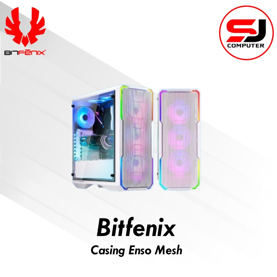 Casing Bitfenix Enso Mesh 4ARGB Black / White Casing Gaming RGB