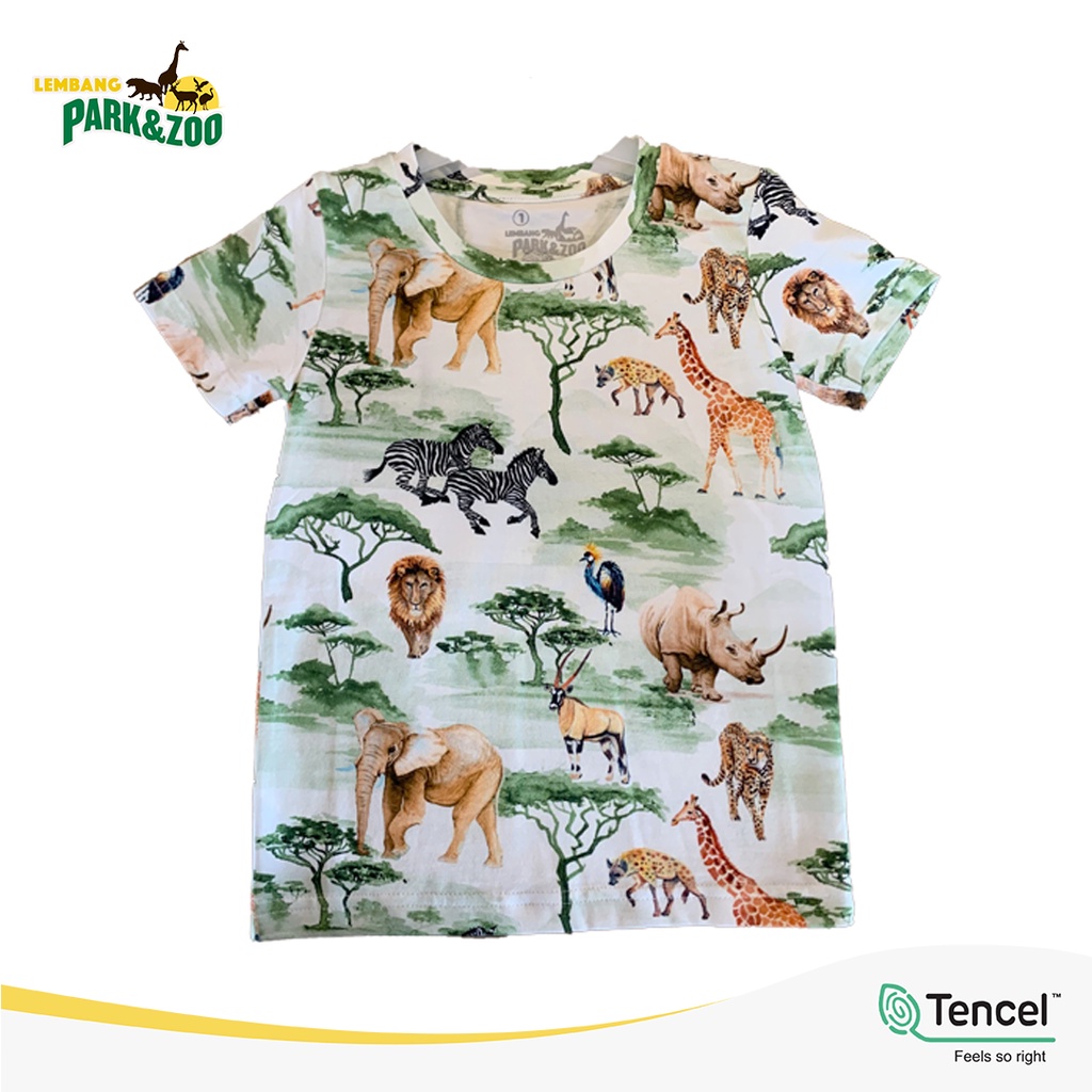 Lembang Park &amp; Zoo - T Shirt Fullprint Kids K motif Zoo 3 ( Anak umur 1-3 Tahun ) Unisex / Atasan Anak / kaos Anak.