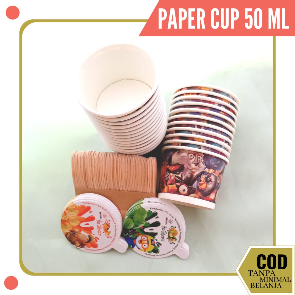 CUP ES KRIM POLOS / CUP ES KRIM 60ML / KEMASAN ES KRIM CUP HARGA / PAPER CUP ICE CREAM MURAH