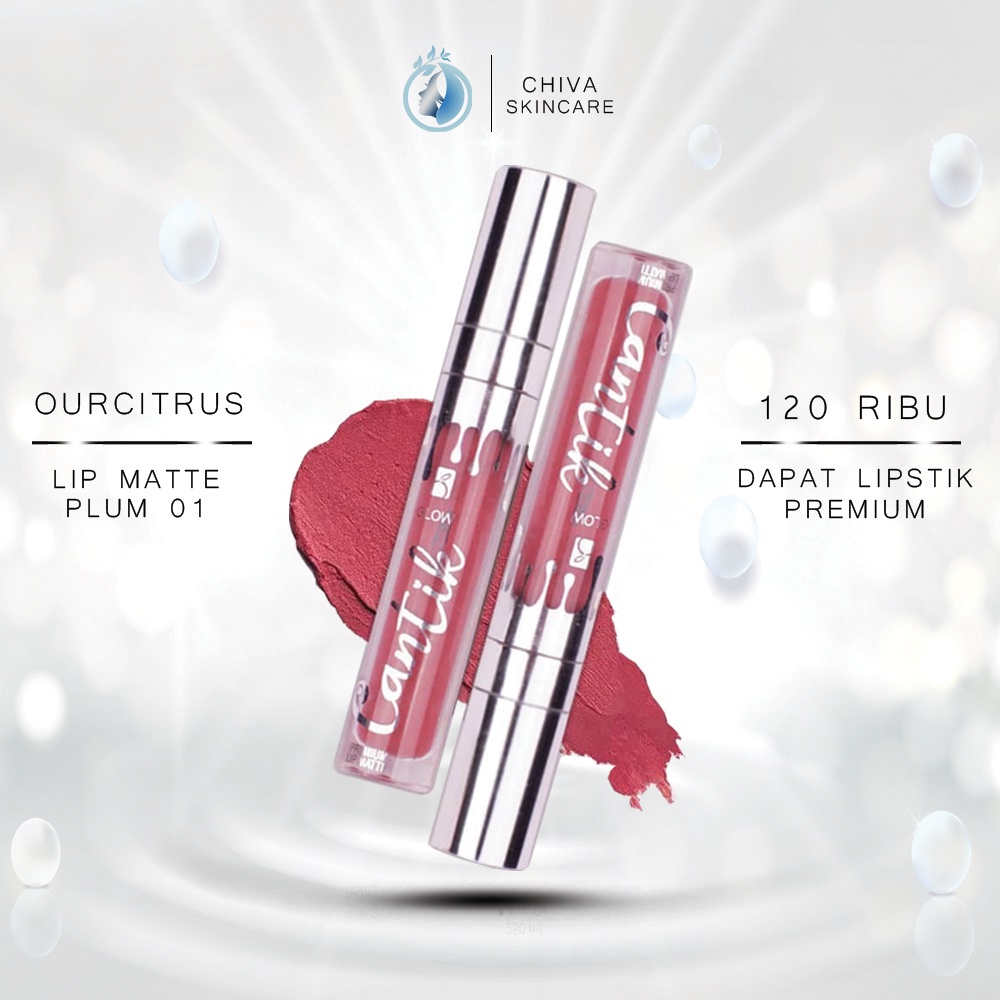 OURCITRUS Lipstik Cantik Glow Tahan 12 Jam Dengan Kandungan Vitamin E - 4ml