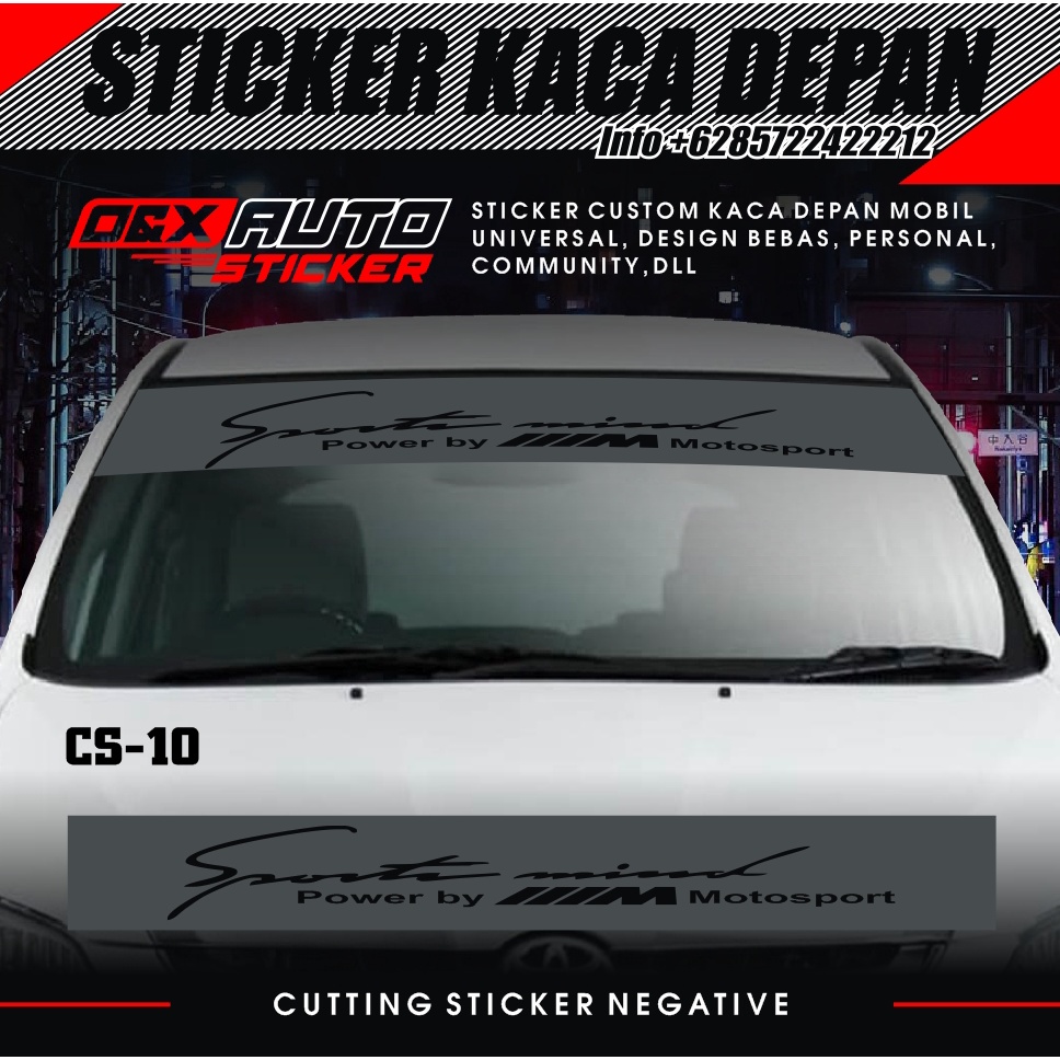 Sticker KACA DEPAN MOBIL STIKER UNIVERSAL (10)