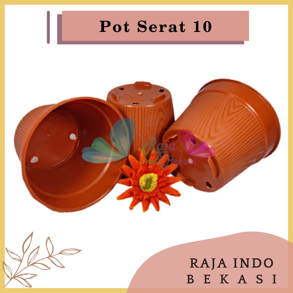 Pot Bunga 10 Cm Merah Bata Coklat Bata Pot Tanam Hias Pot Serat 10 Hidroponik Warna Murah