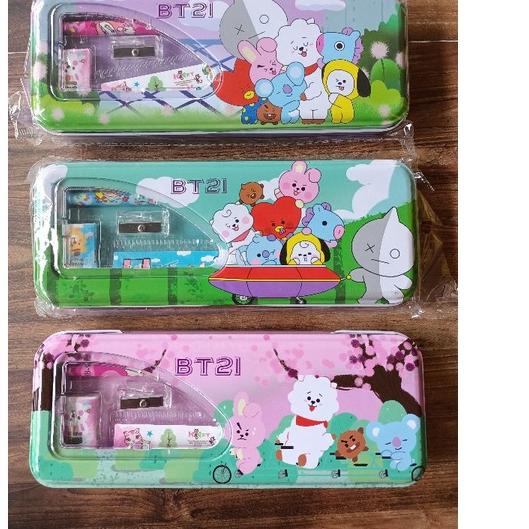 

Termurah dan terbaik >> TEPAK set / TEMPAT PENSIL BT21/BTS, FREE ISINYA, LUCU produck viral