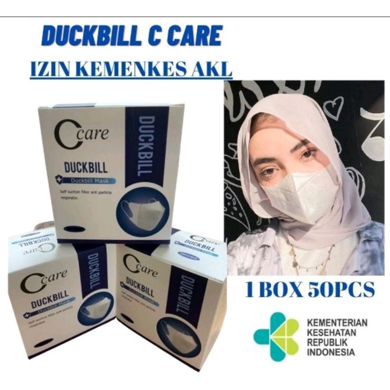 Masker duckbill isi 50  masker duckbil masker  facemask duckbil merk ccare