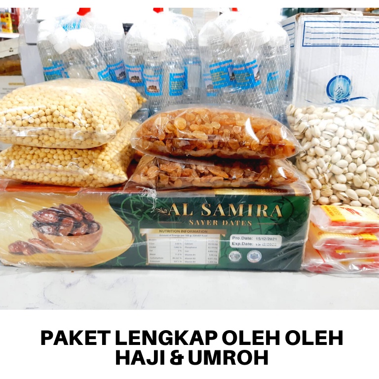 

Paket Lengkap Oleh Oleh Haji dan Umroh Kurma Khalas ALSHAMIRA 10 KG / Air Zam -Zam / Botol Zam-Zam / Kismis Raisin / Kacang Arab / Kacang Pistachio / Kardus Haji