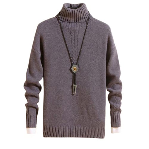 Turtleneck Polos Cable | Sweater Rajut Pria Dan Wanita