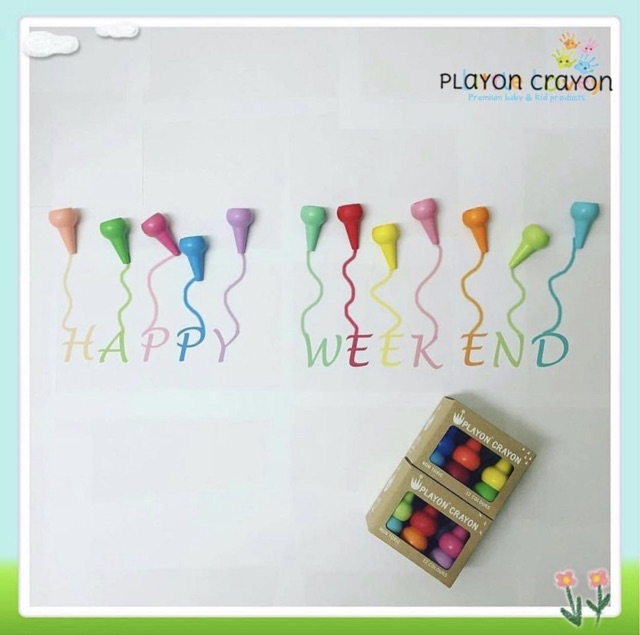 PlayOn Crayon / Crayon Aman Untuk Anak / 1 Box isi 12 Warna Primary