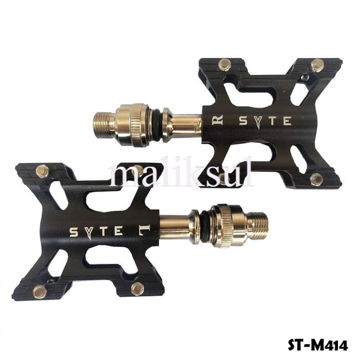 SYTE M414 PEDAL SEPEDA LIPAT QR QUICK RELEASE BLACK