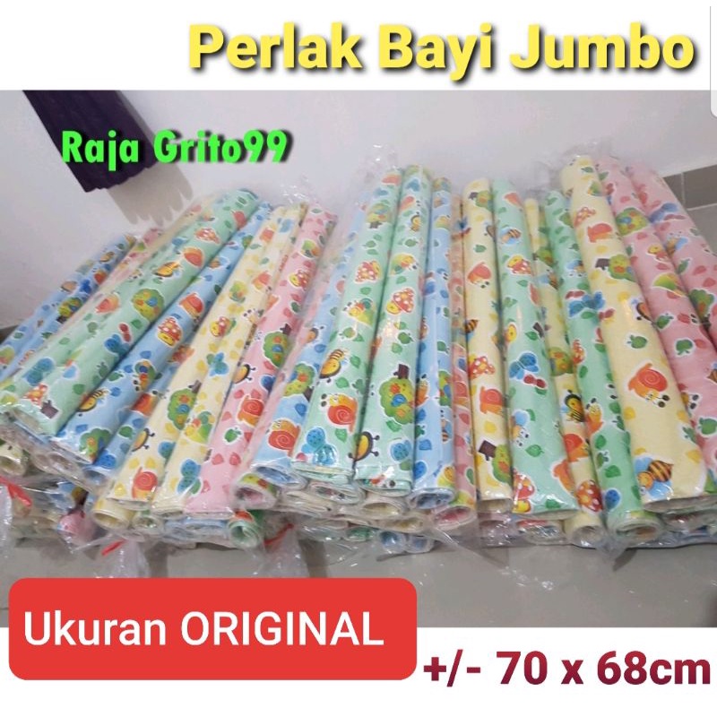 Perlak Bayi Jumbo XXL 70x70 / Perlak Bayi Besar Extra Jumbo new born, Bahan Karet - Pvc Sheet (grosir)