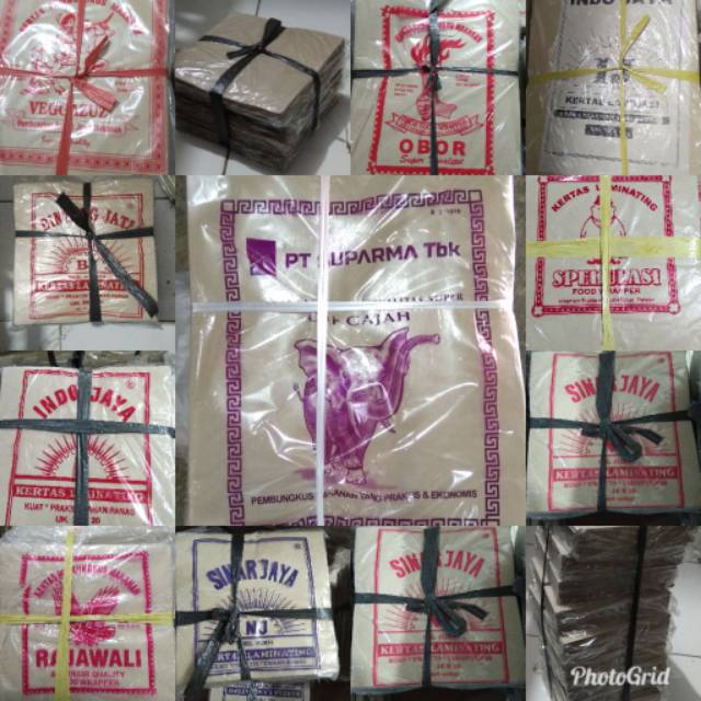 POTONGAN HARGA Kertas pembungkus nasi 19 x 19 sinar ungu 250 pcs