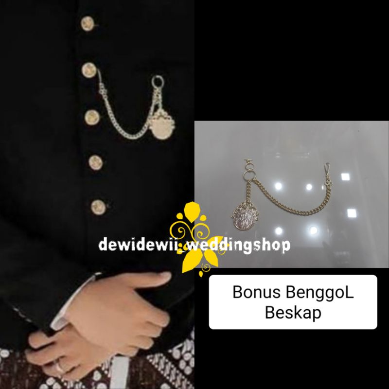 Set Baju Prewed / Baju Adat , Beskap hewes - Motif Sidomukti