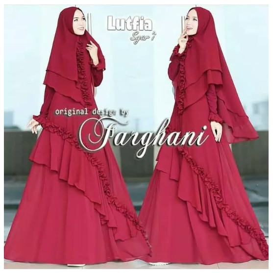 LUTFIA SYARI - Najibah Gamis Syar'i - Fashion Muslim Gamis Kekinian - JS62