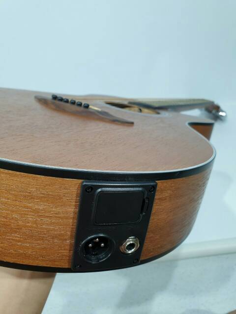 Gitar Akustik Elektrik Merk Cowboy Original Warna Coklat Tipe GWC-38 NS Equalizer Tuner Slim Trusrod