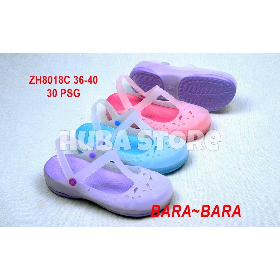 Sepatu wanita jelly flatshoes sepatu cewe teplek import ZH8018C
