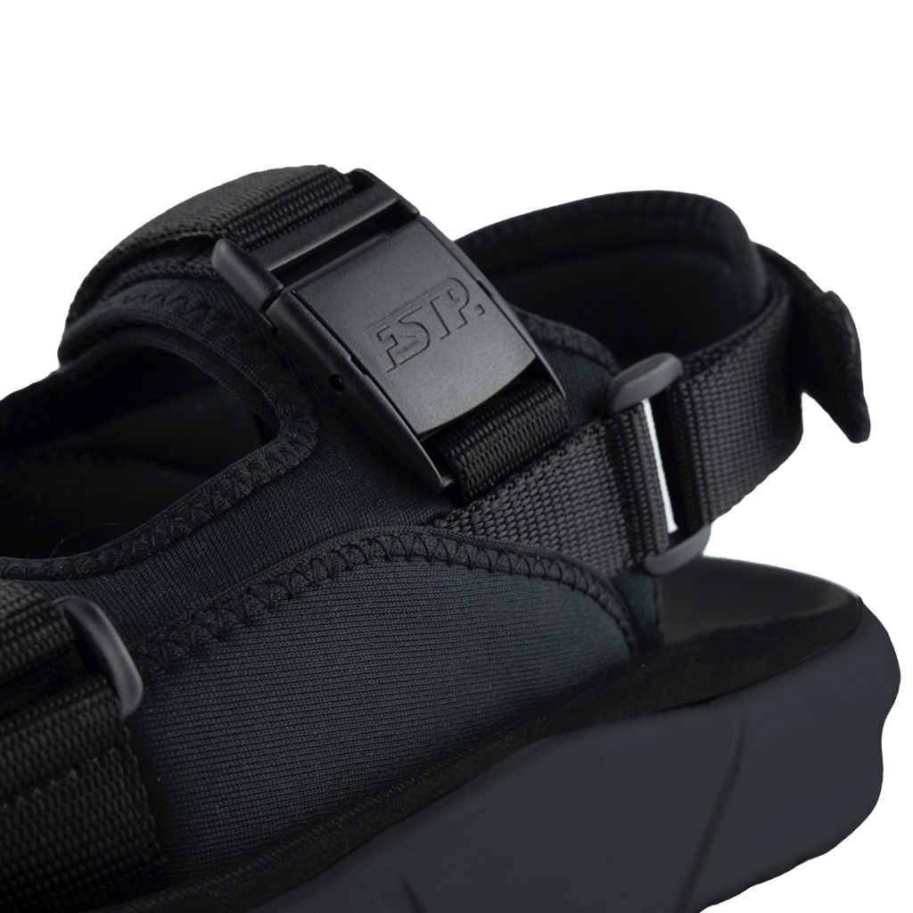 HIMA FULL BLACK ORIGINAL x FOOTSTEP Sandal Casual Hitam Polos Pria Sendal Gunung Kasual Jalan Santai Harian Main Hangout Lebaran Fashion Distro Traveling Outdoor Premium Travelling Footwear Tali 2 Strap Big Size Jumbo Ukuran Besar 44 Keren Terbaru Branded