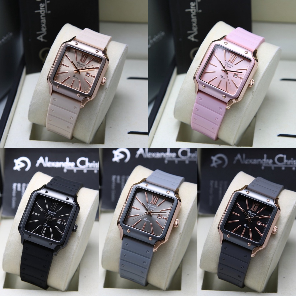 JAM TANGAN WANITA ALEXANDRE CHRISTIE AC 2942 RUBBER ORIGINAL GARANSI RESMI 1 TAHUN