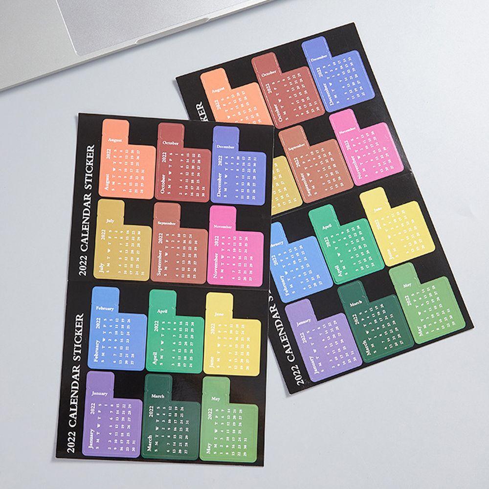 Agustina 2022stiker Kalender Wanita Planner Harian Mingguan Notebook Kantor Sekolah Self Adhesive Index Stickers