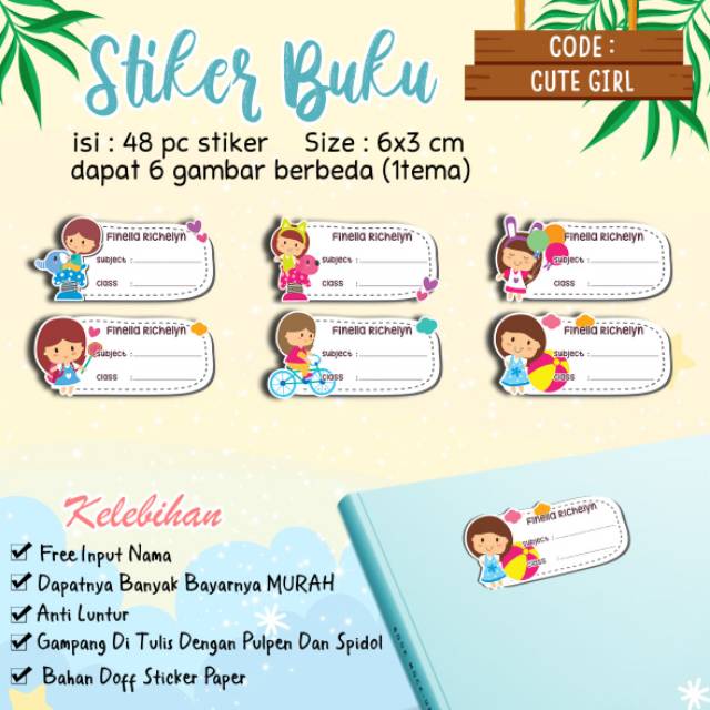 

Sticker label buku