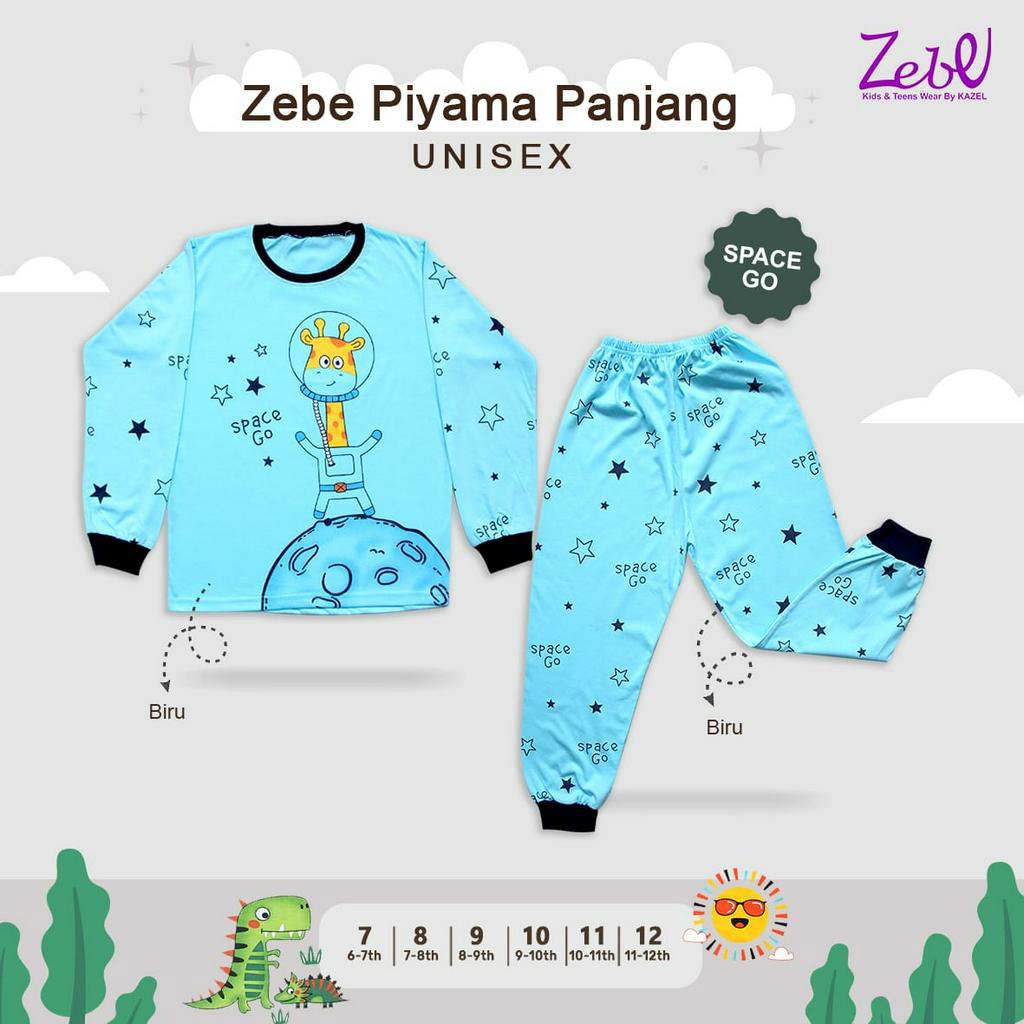 Zebe Piyama Unisex Edition (6-12 tahun) - Setelan Panjang