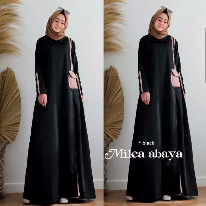 Milea abaya dress baju gamis pakaian wanita fashion muslim