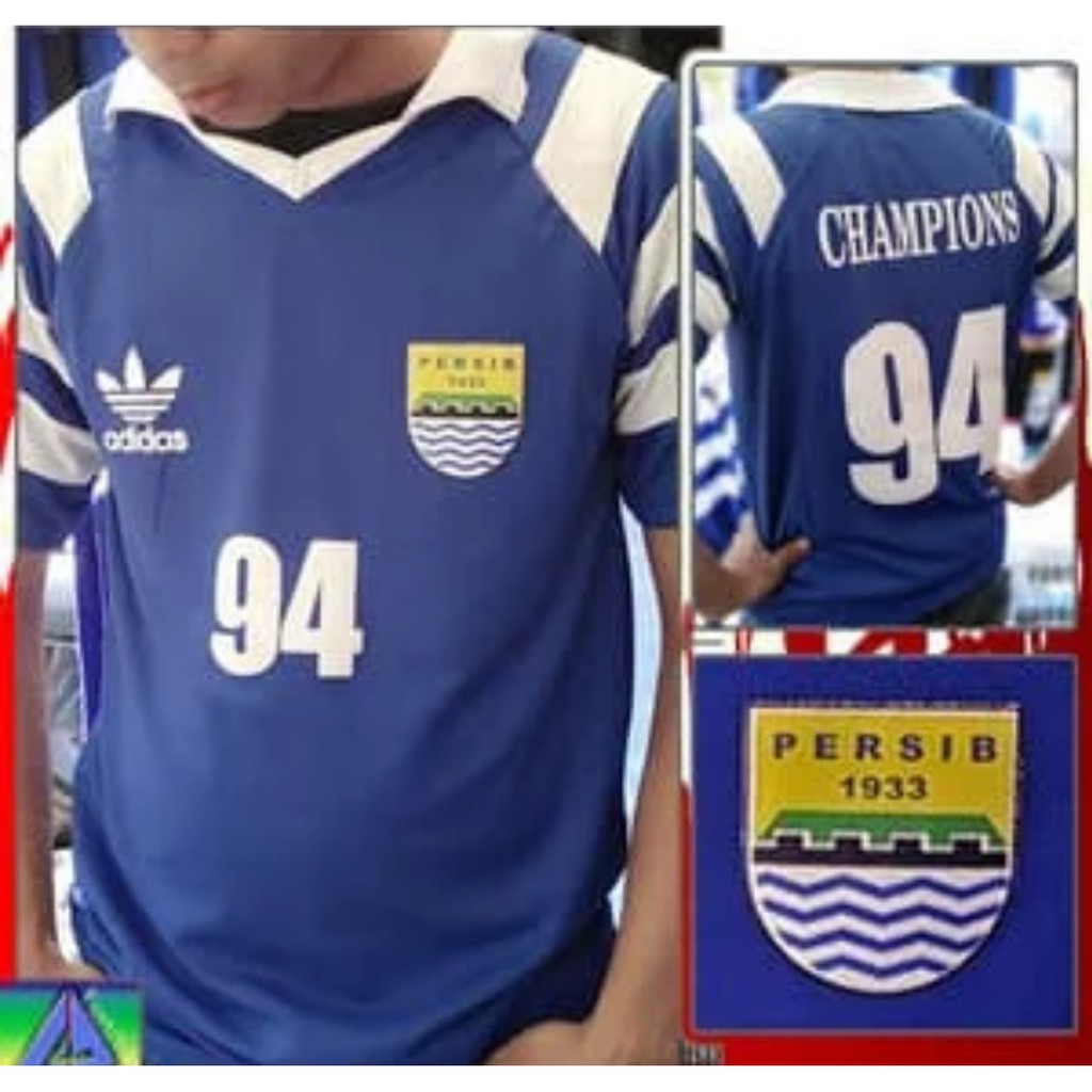 Jersey Perserikatan 94 Persib Original Biru Kode 008 Shopee Indonesia