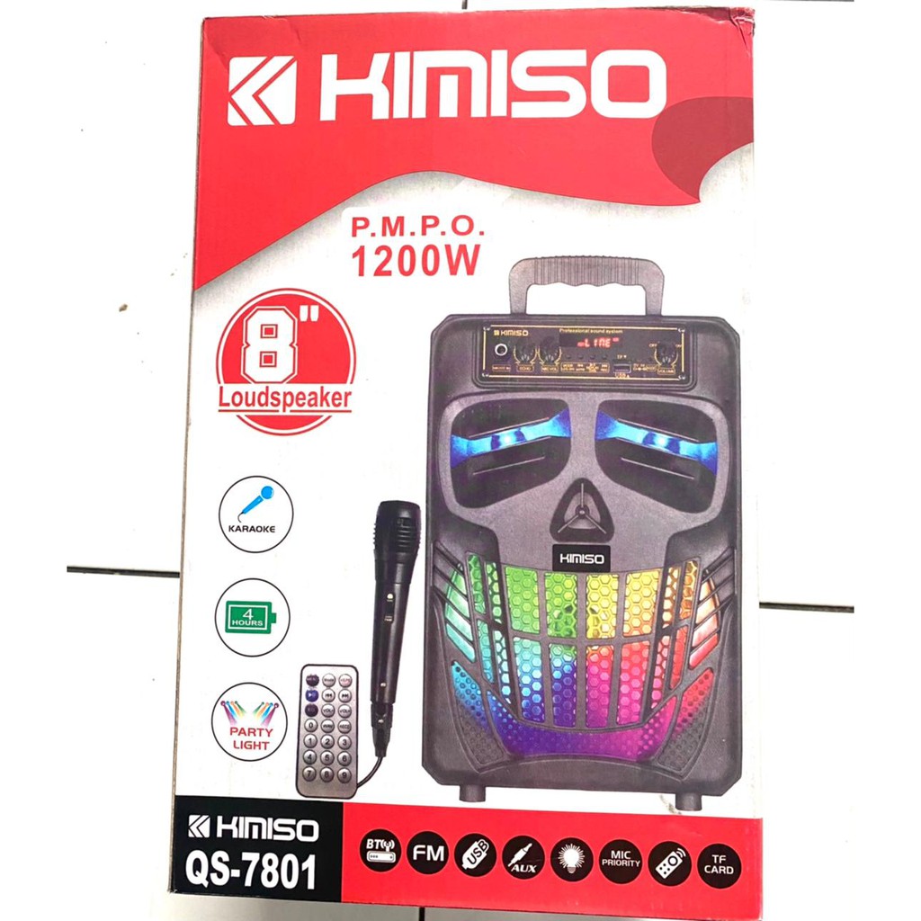 (COD) SEPEKER PORTABLE  KIMISO 1200 QS 7802/SPEAKER BUAT KAROKE