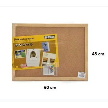 

Bi-Silque Cork Board Papan Buletin, papan mading, papan tempel 60 x 45 Cm