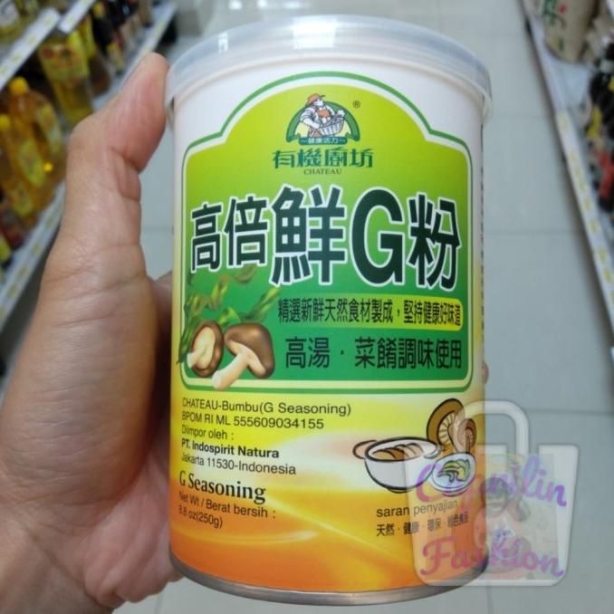 

hanya disini] Organic Chateau vegetarian G-Seasoning can 250 gr/ kaldu jamur Non MSG