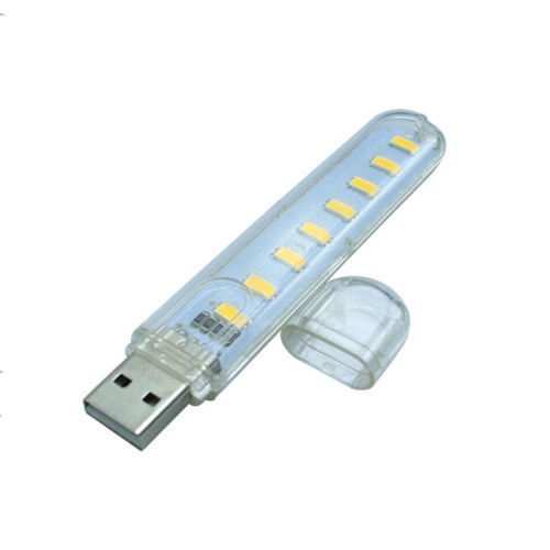 Lampu Malam USB 8 LED Hemat Energi