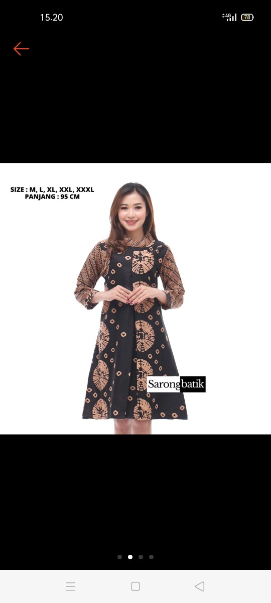 Atasan Dress Batik Wanita Sogan Seno Dsc04940