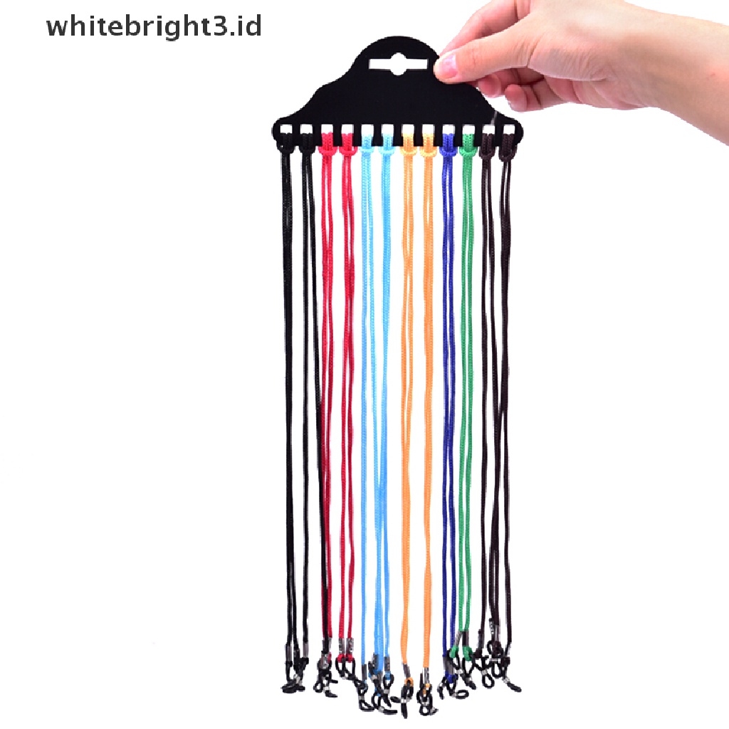 {whitebright3.id} 12Pcs/Set Nylon Chain Cord Eyeglass Holder Sunglasses Glasses Neck String Strap ,