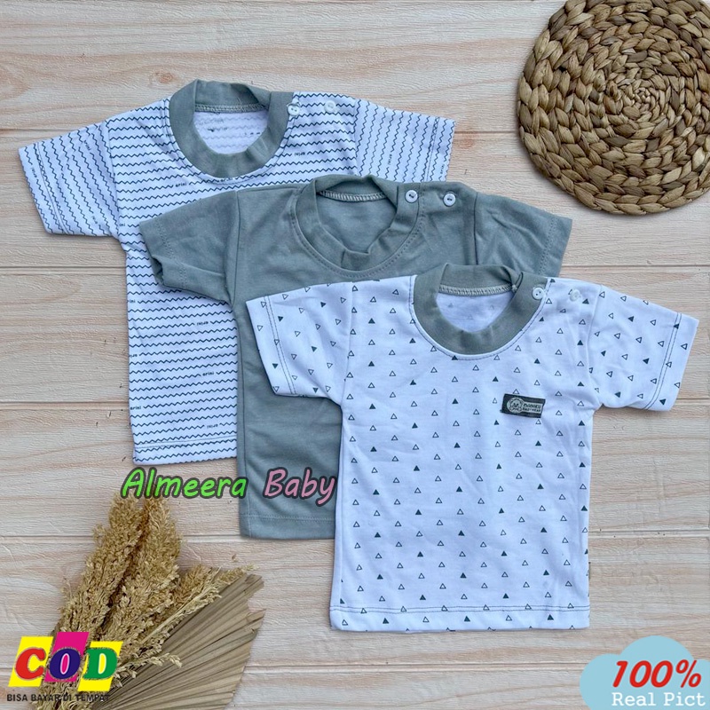 Ukuran S M L XL 3 Setelan Baju Lengan Pendek Kancing Bahu Celana Pempers Panjang Rekomendasi Usia 0-18 Bulan Almeera Baby And Kids