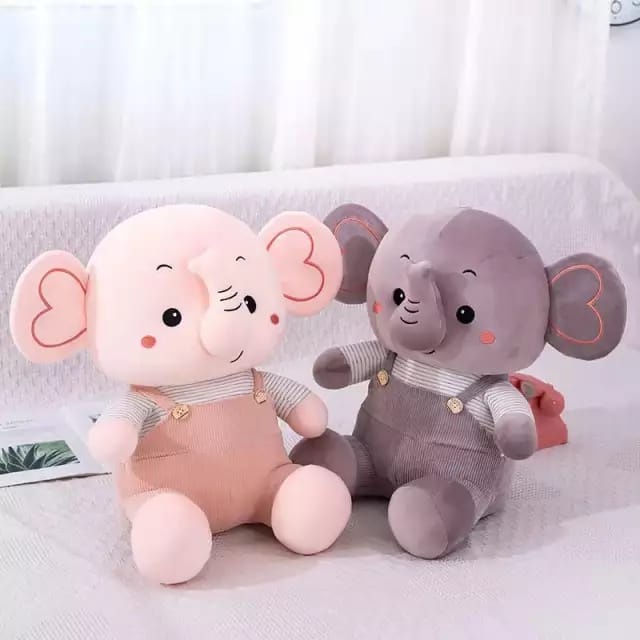 [bisa cod] Boneka Gajah New pakai baju ukuran 30cm / boneka hewan gajah lucu original