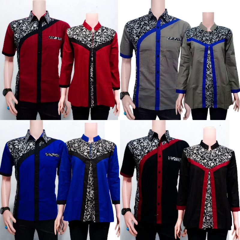 Koko Batik Bordir Fashion Muslim Kombinasi  M/L/XL/XXL