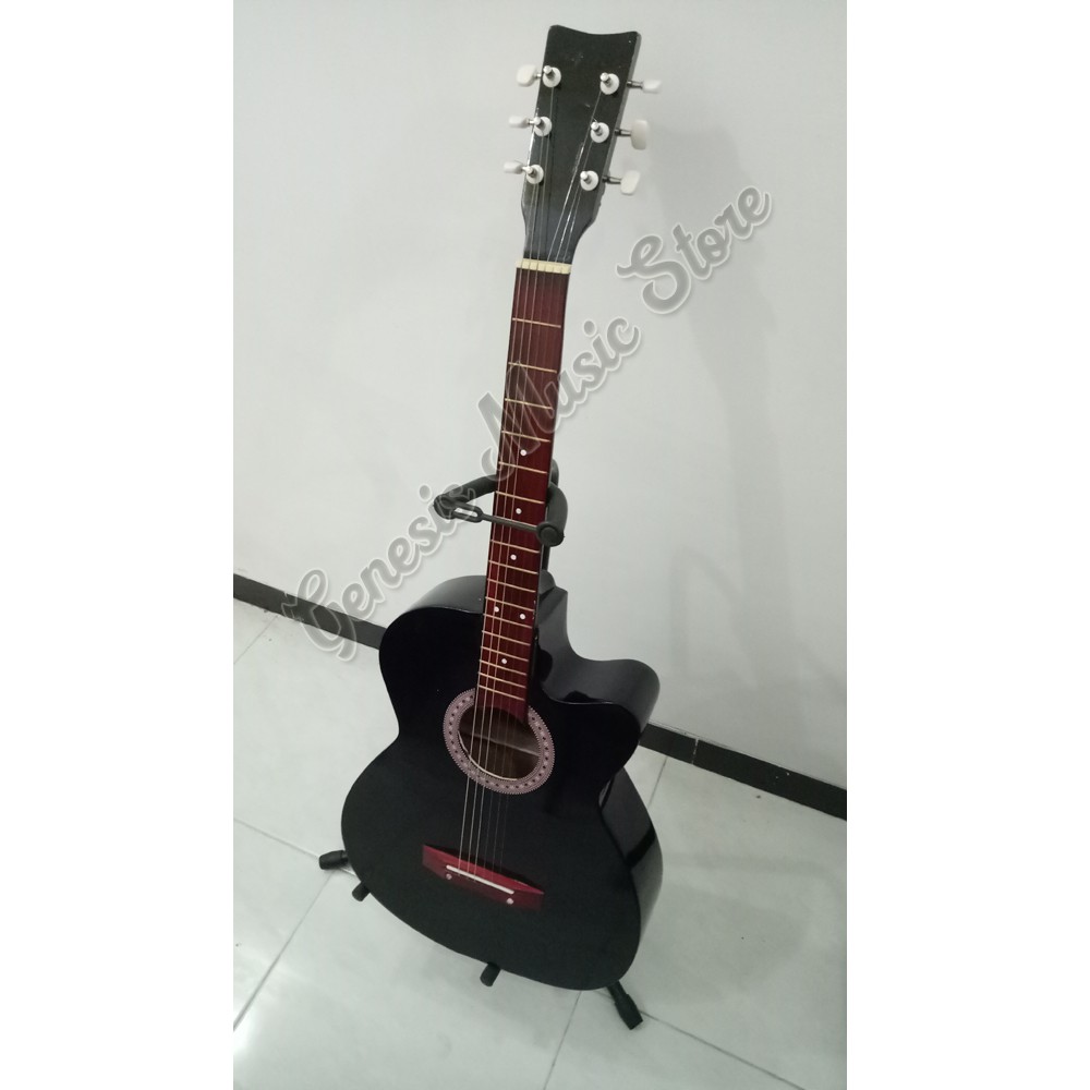 Paket Gitar Akustik + Tas (Custom Yamaha Termurah Senar String)