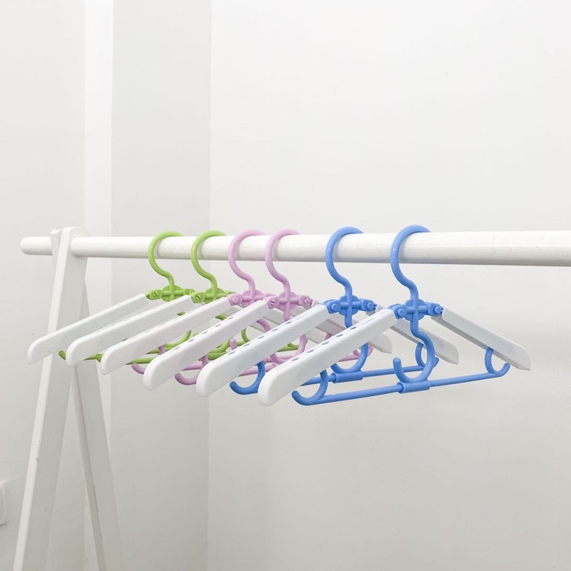 UNIGOOD - Adjustable Hanger Lipat Gantungan Baju Sepatu Multifungsi Magic Hanger 2 in 1