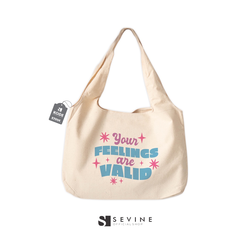 Sevine Totebag Kanvas Bonnie Tas Wanita Totebag Kuliah Laptop Quotes Vintage Danish Pastel Retro Motivation Aesthetic - KNN