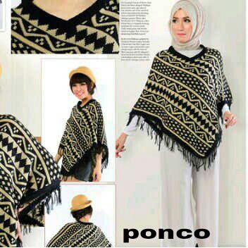 QFS / ATASAN WANITA / MODEL PONCO / MOTIF ASLI / RAJUT ASLI