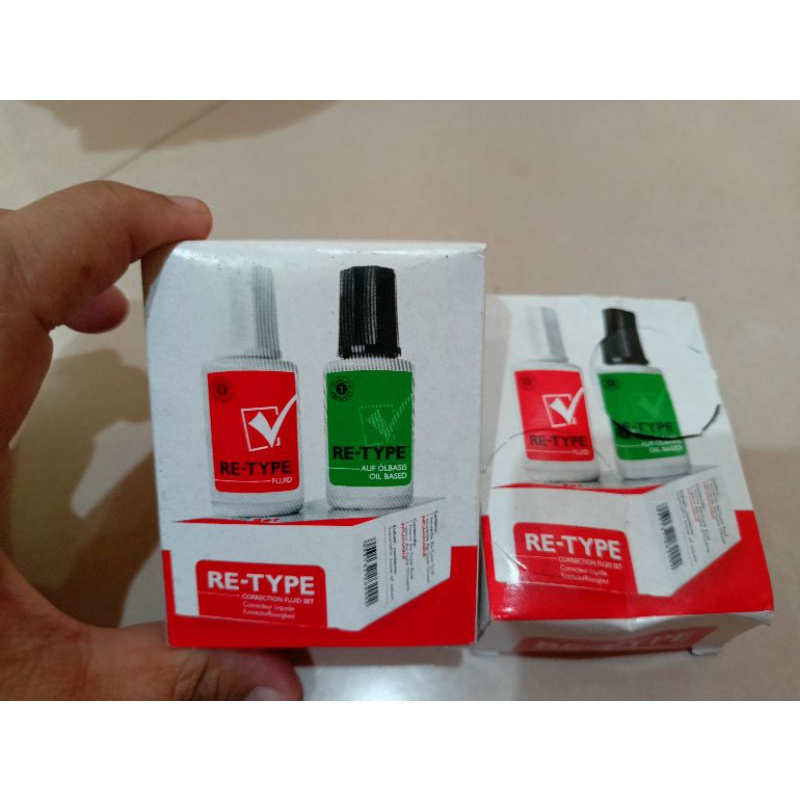 

Tipx/correction Re-type set