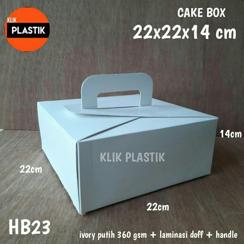 

box kotak kue 22x22cm HB23 kardus pizza tart parcel dus cake