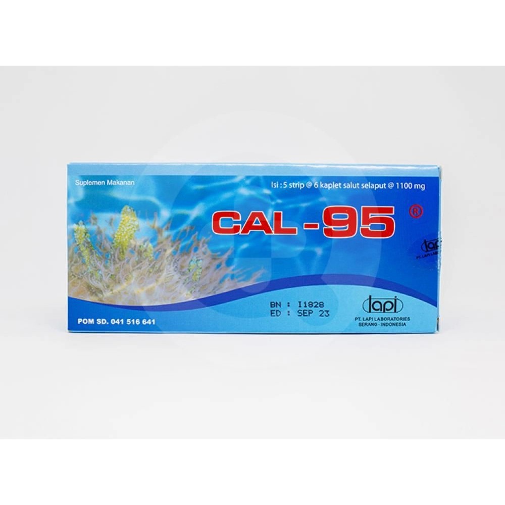 Cal 95 Suplemen kalsium (kemasan strip isi 6 tablet)