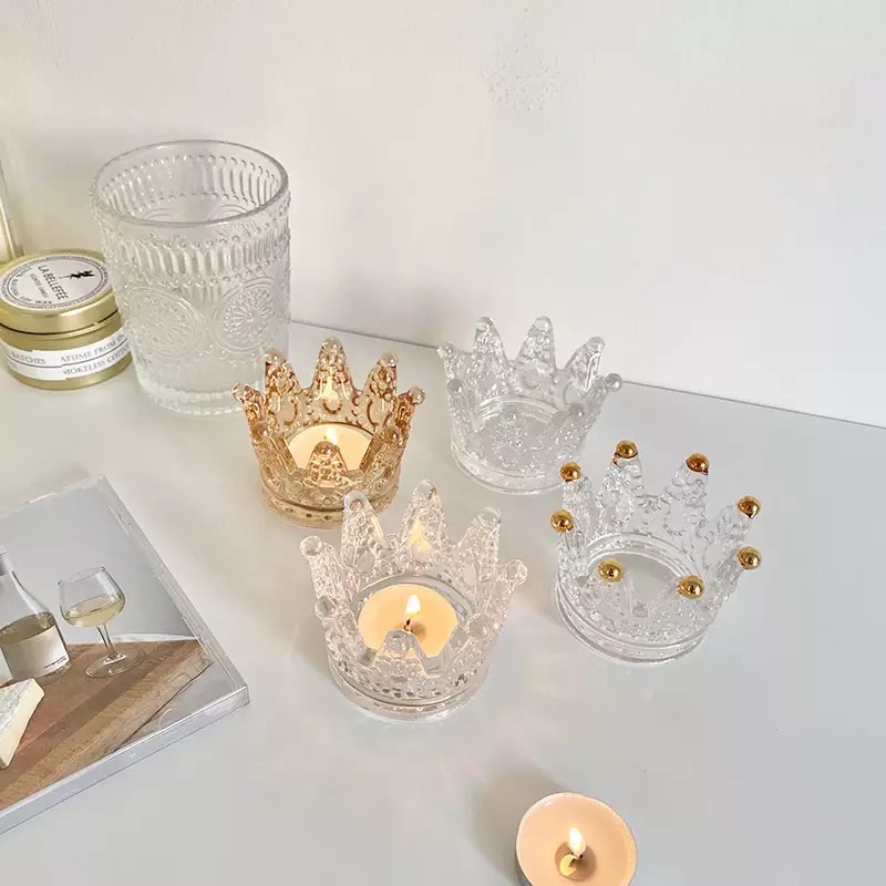 Aesthetic candle holder, crown candle stick